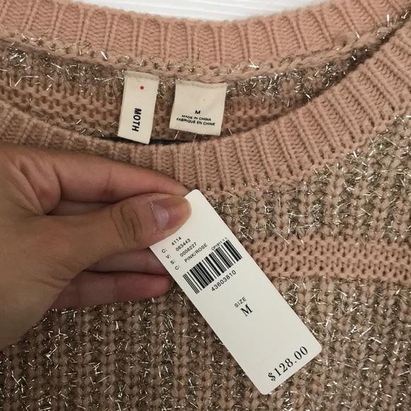 NWT Anthropologie Chunky Knit Tinsel Sweater - Picture 5 of 5